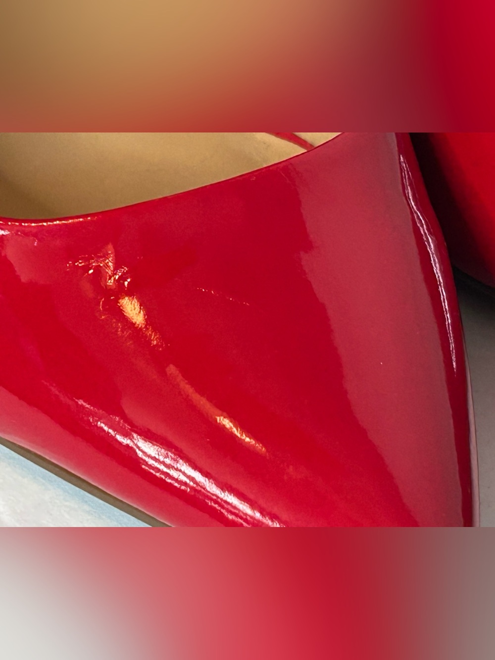 Jessica Simpson Red Patent Pointed-Toe Pumps Heels - Picture 7 of 7